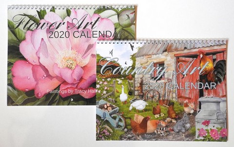 wall calendars with Tracy Hall paintings