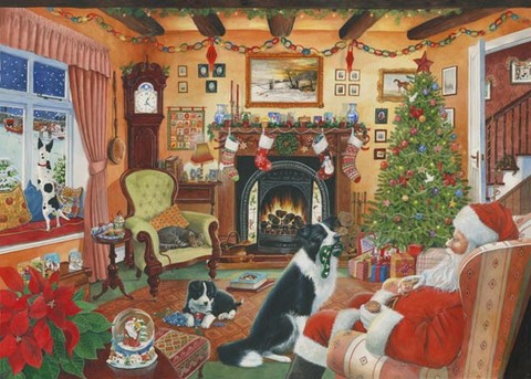 the night before christmas painting by Tracy Hall